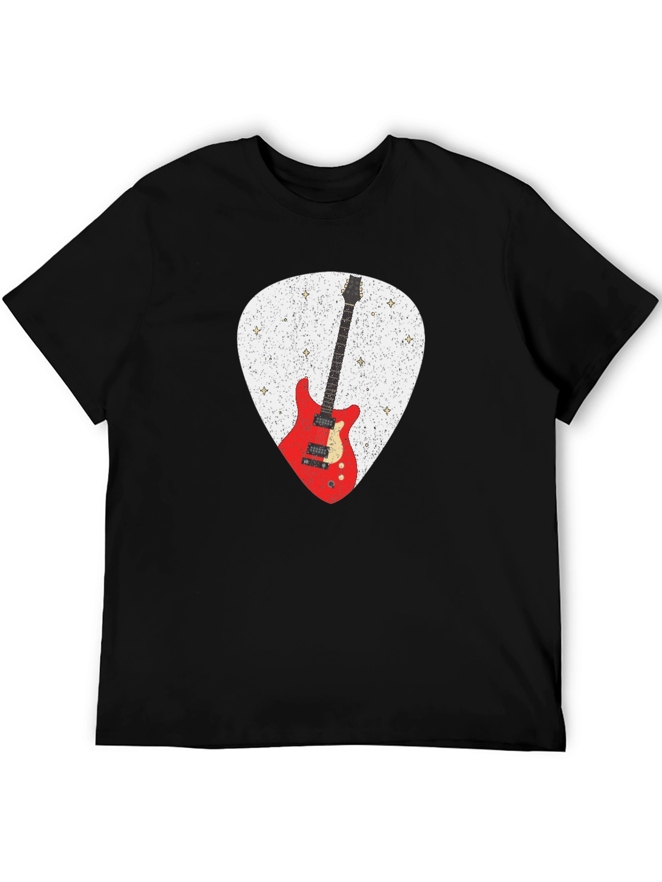 Guitar Pick Graphic T-Shirt - Rock Music Tee