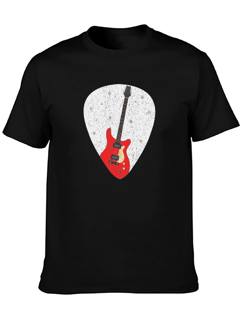 Guitar Pick Graphic T-Shirt - Rock Music Tee