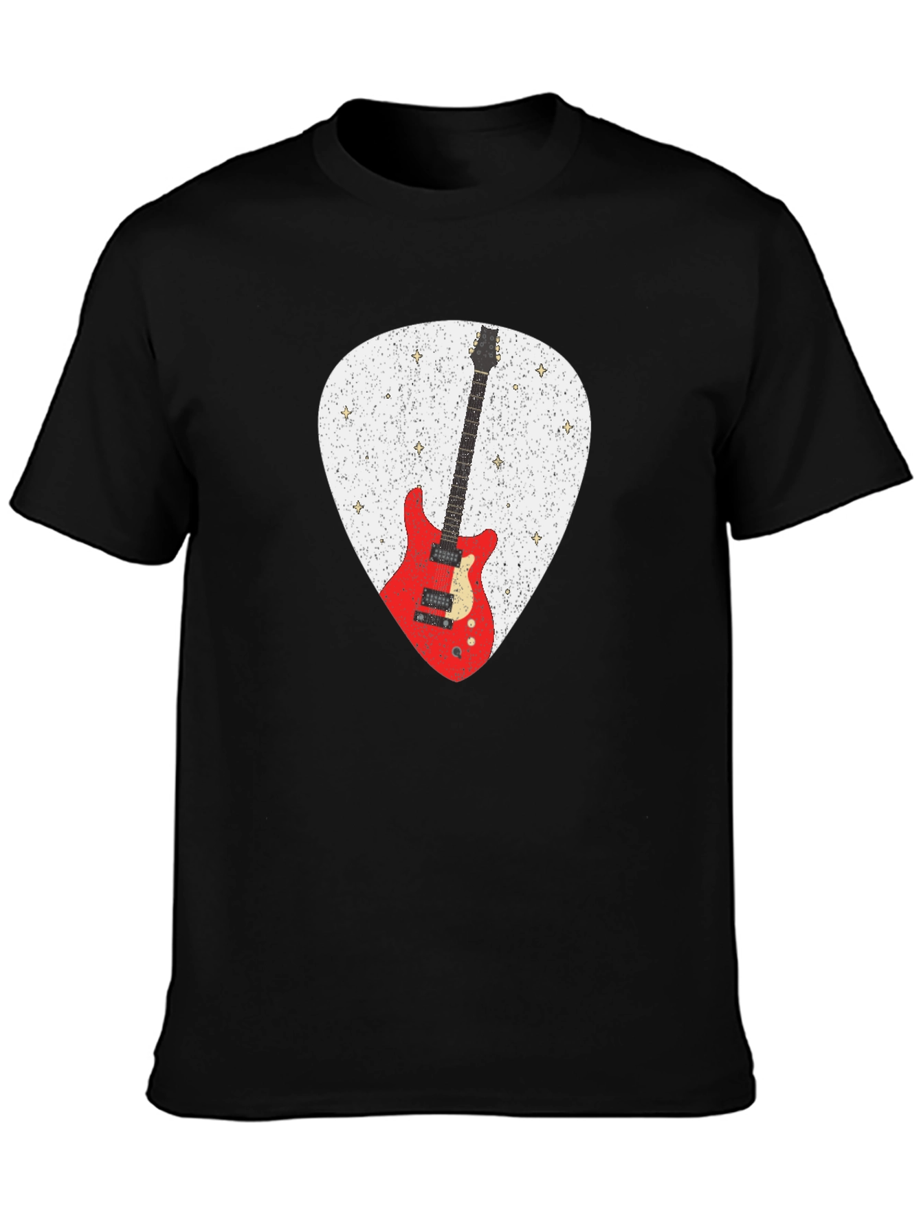 Guitar Pick Graphic T-Shirt - Rock Music Tee