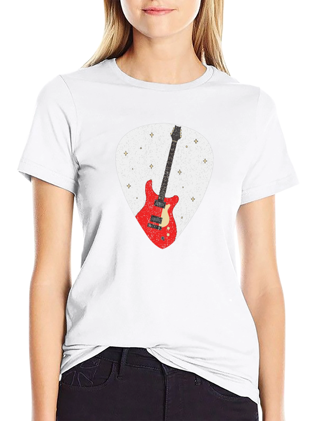 Guitar Pick Graphic T-Shirt - Rock Music Tee