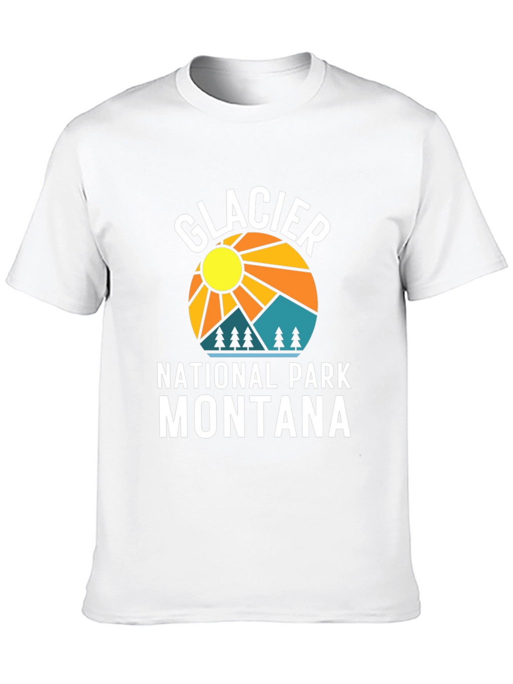Glacier National Park Montana Black T-Shirt