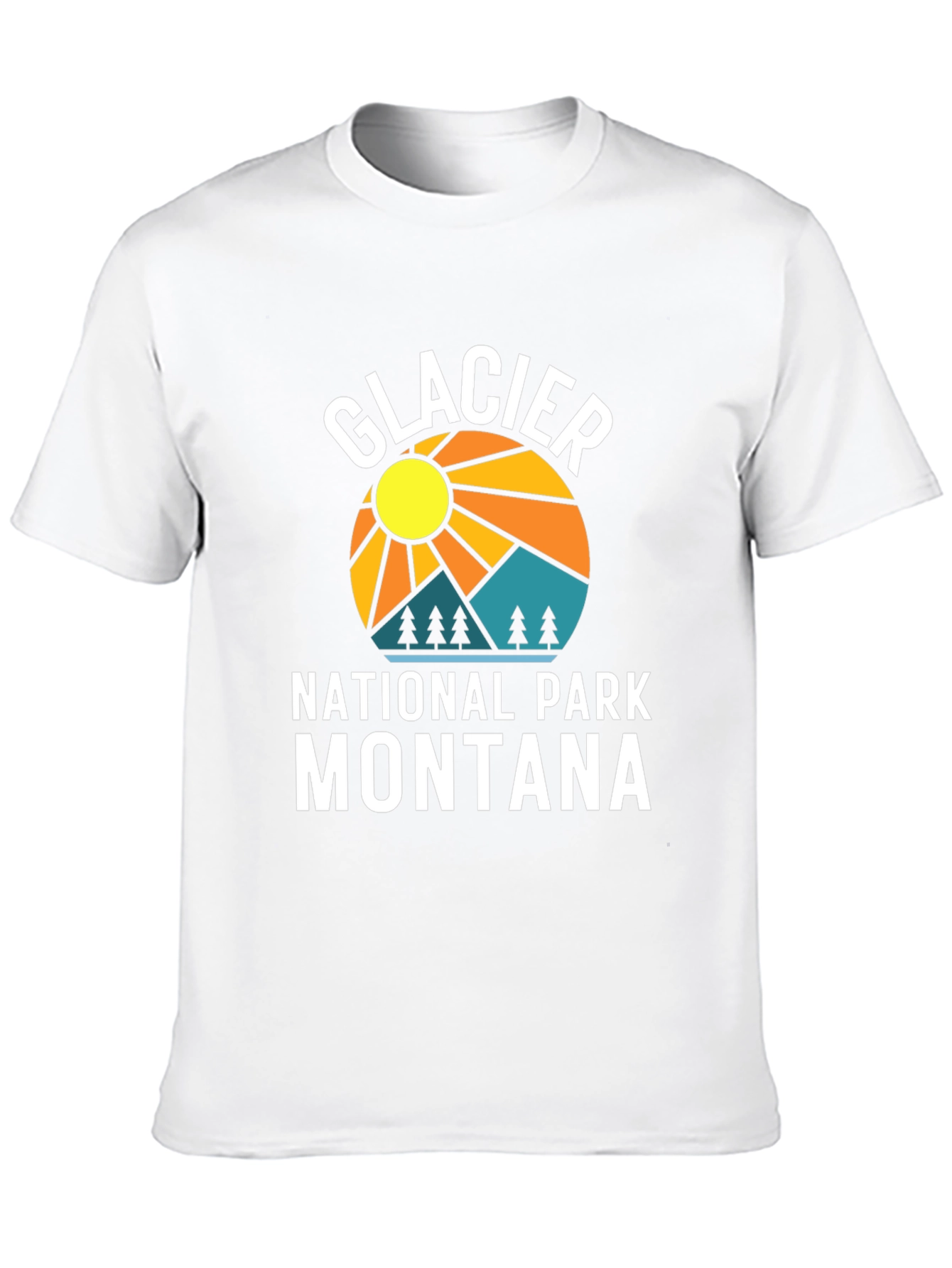 Glacier National Park Montana Black T-Shirt