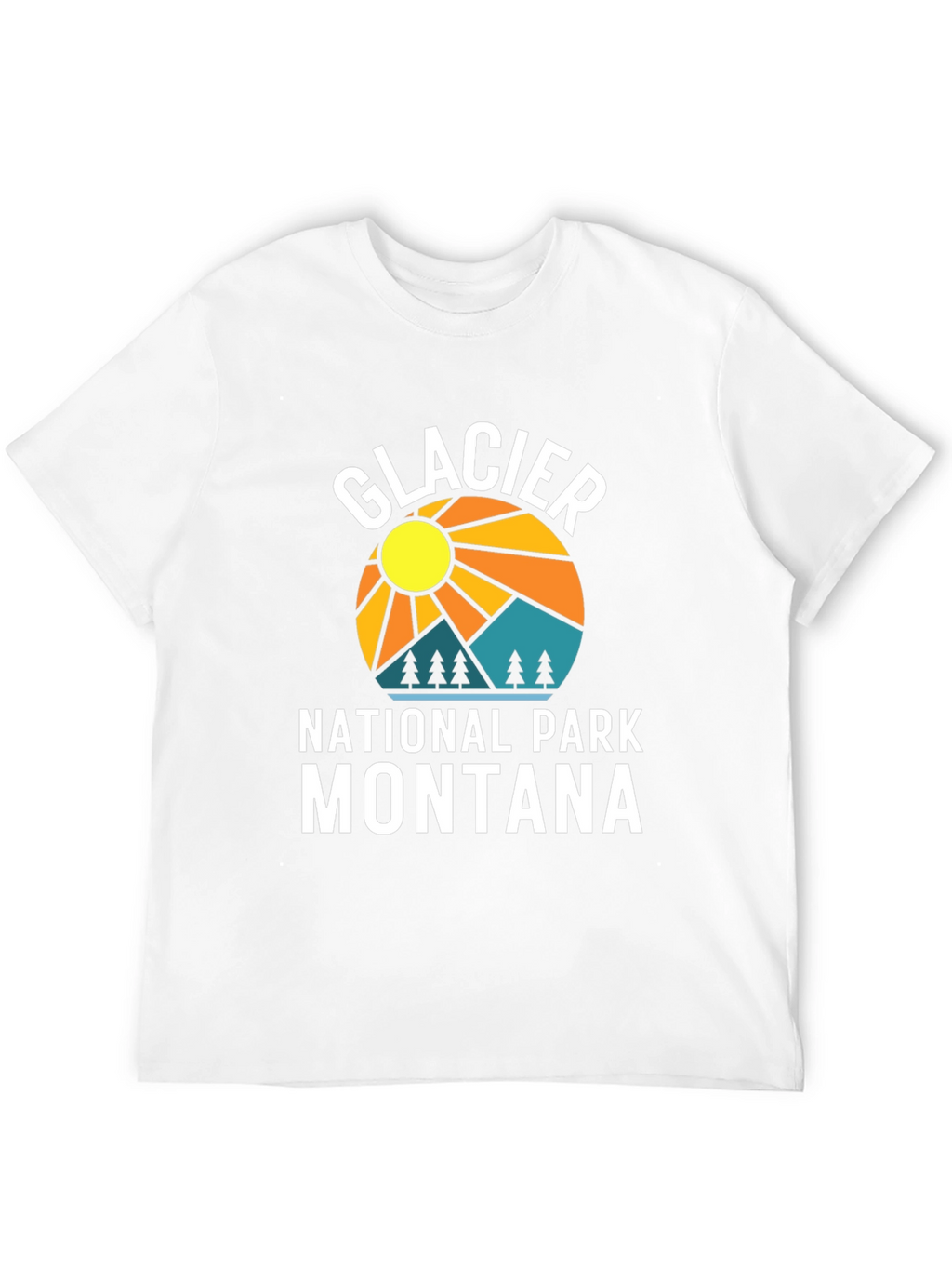 Glacier National Park Montana Black T-Shirt