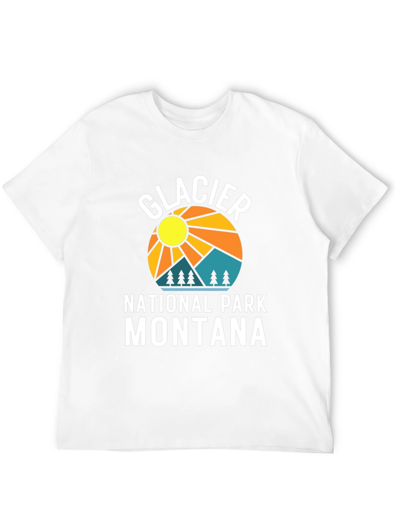 Glacier National Park Montana Black T-Shirt