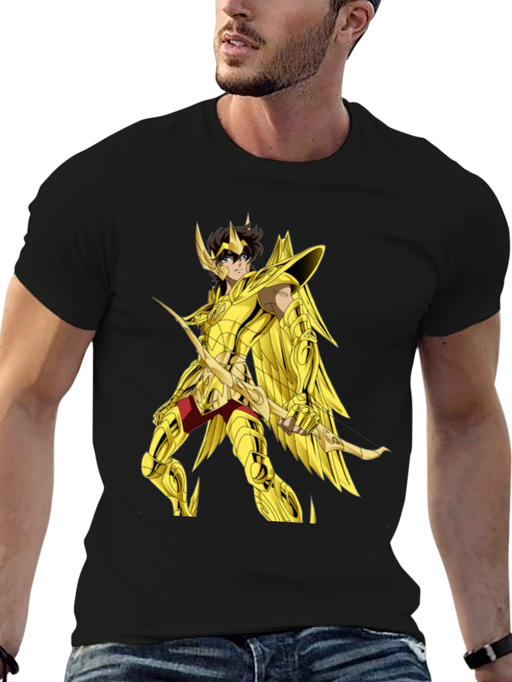 Saint Seiya Anime Graphic Black T-Shirt