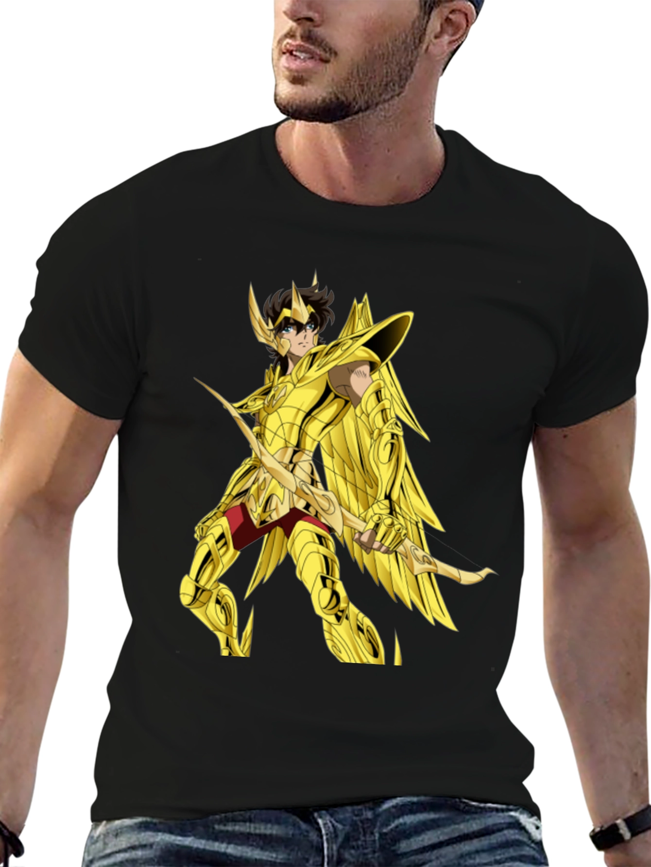 Saint Seiya Anime Graphic Black T-Shirt