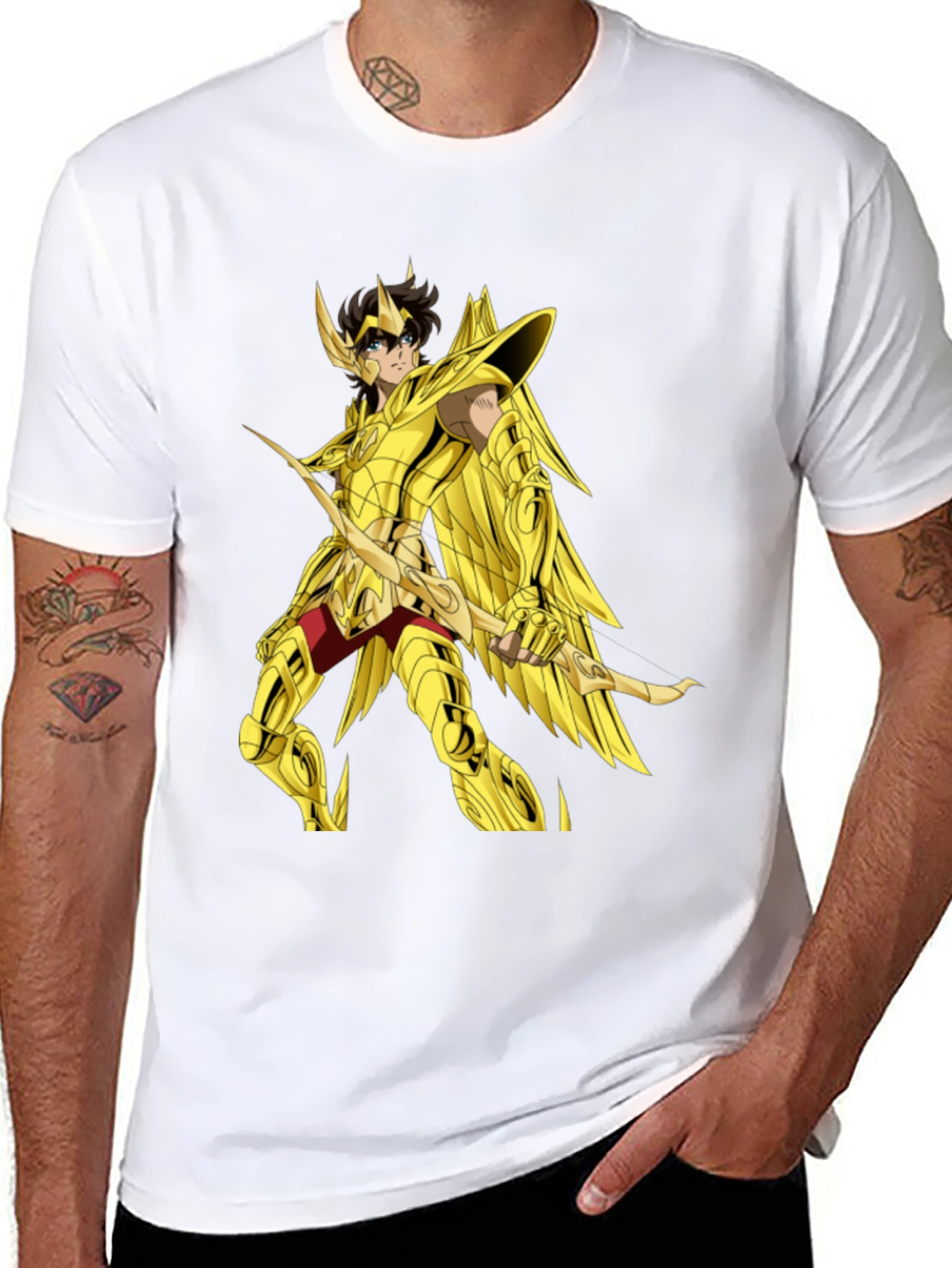 Saint Seiya Anime Graphic Black T-Shirt