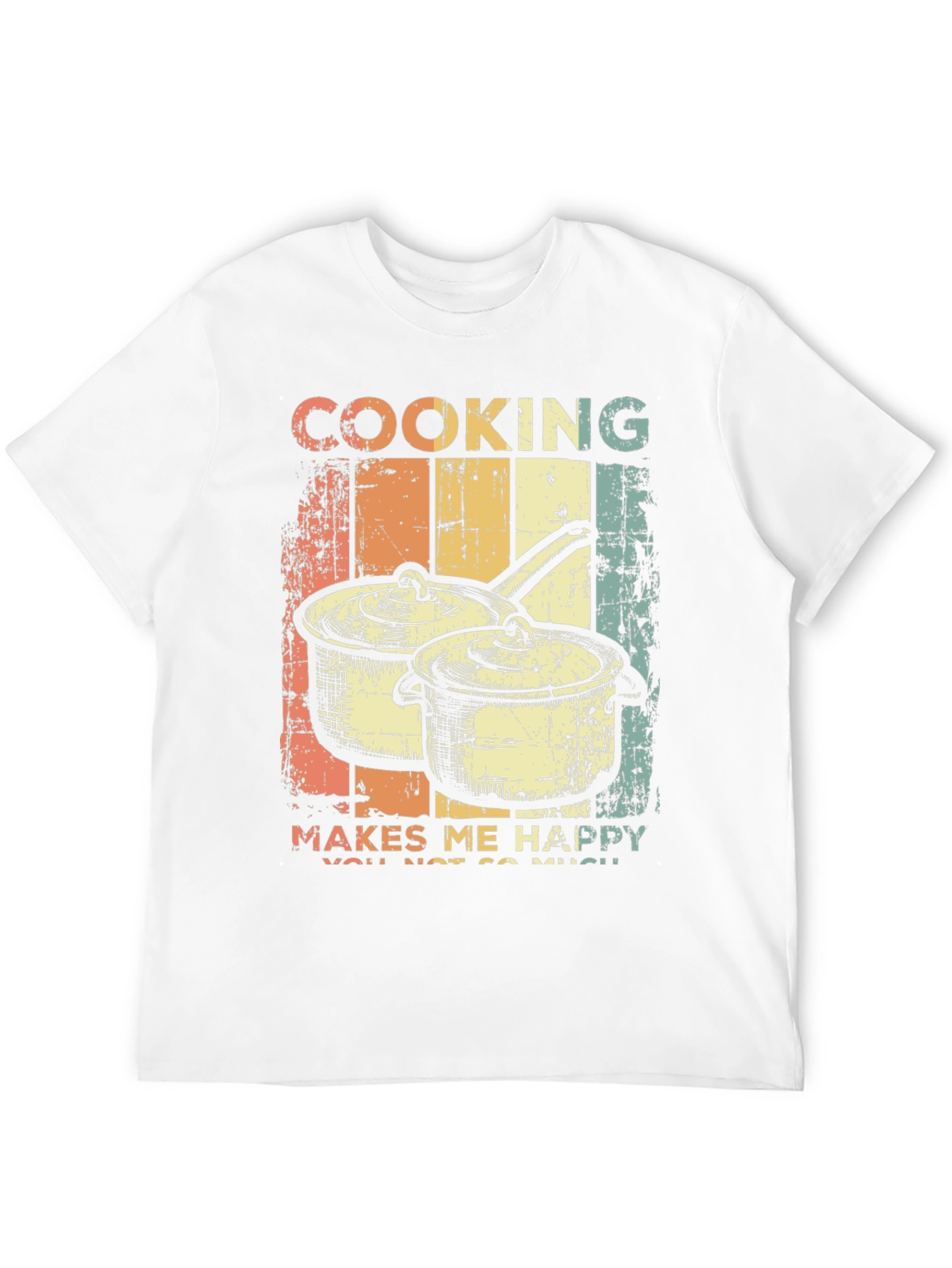 Cooking Makes Me Happy Retro T-Shirt