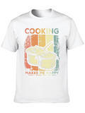 Cooking Makes Me Happy Retro T-Shirt