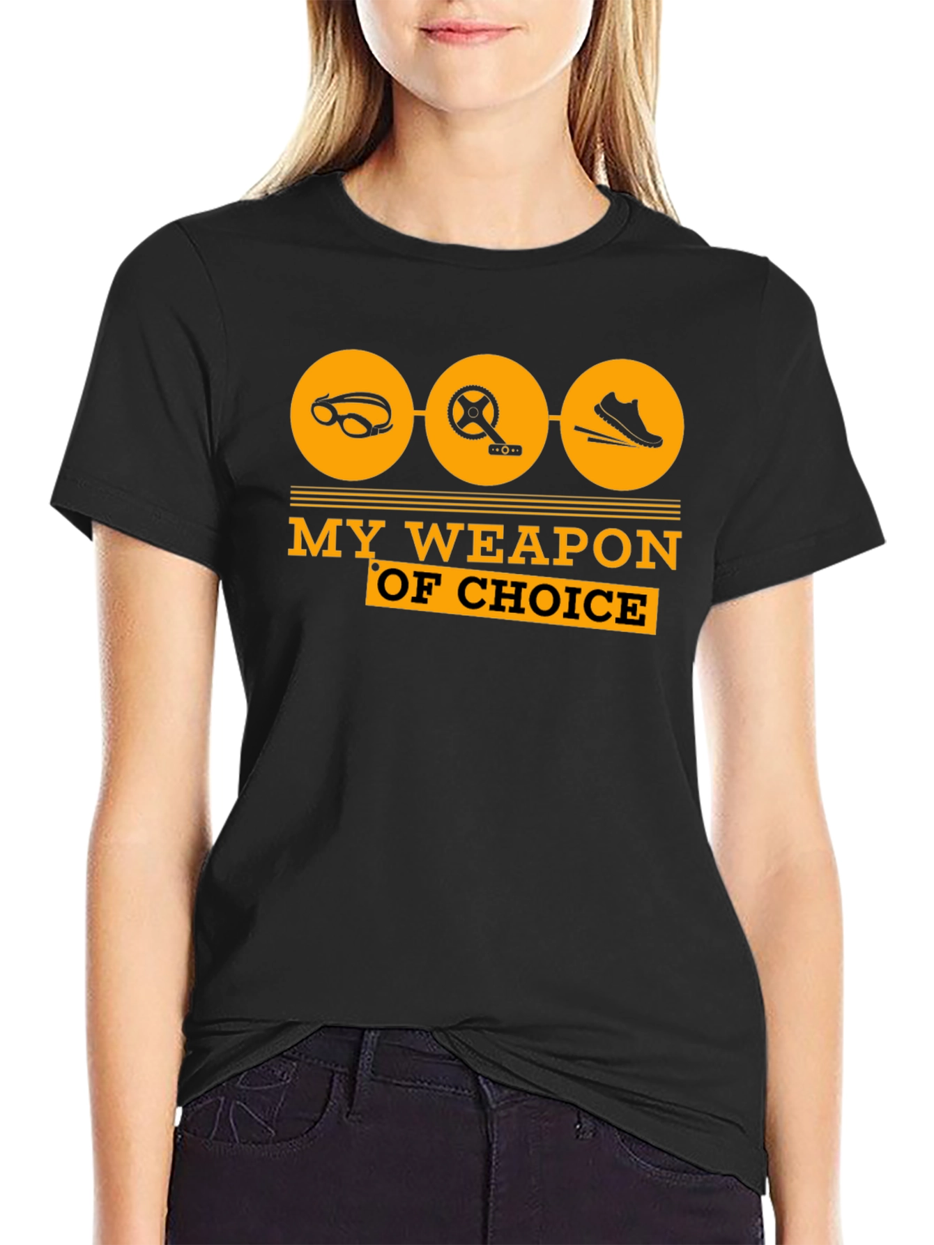 Triathlon T-Shirt: My Weapon of Choice - Black Tee