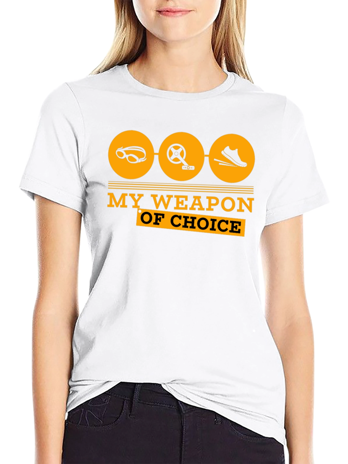 Triathlon T-Shirt: My Weapon of Choice - Black Tee