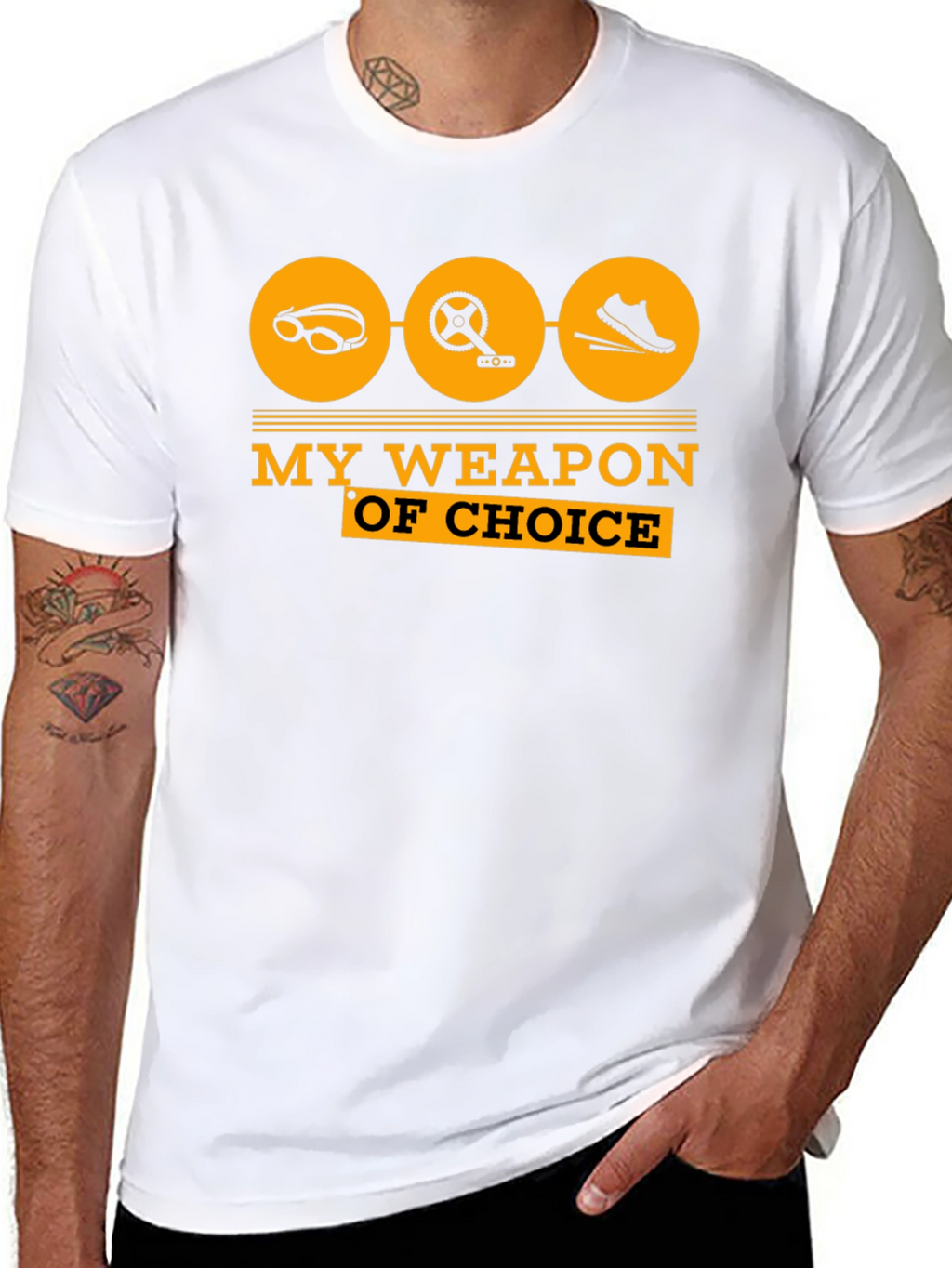 Triathlon T-Shirt: My Weapon of Choice - Black Tee