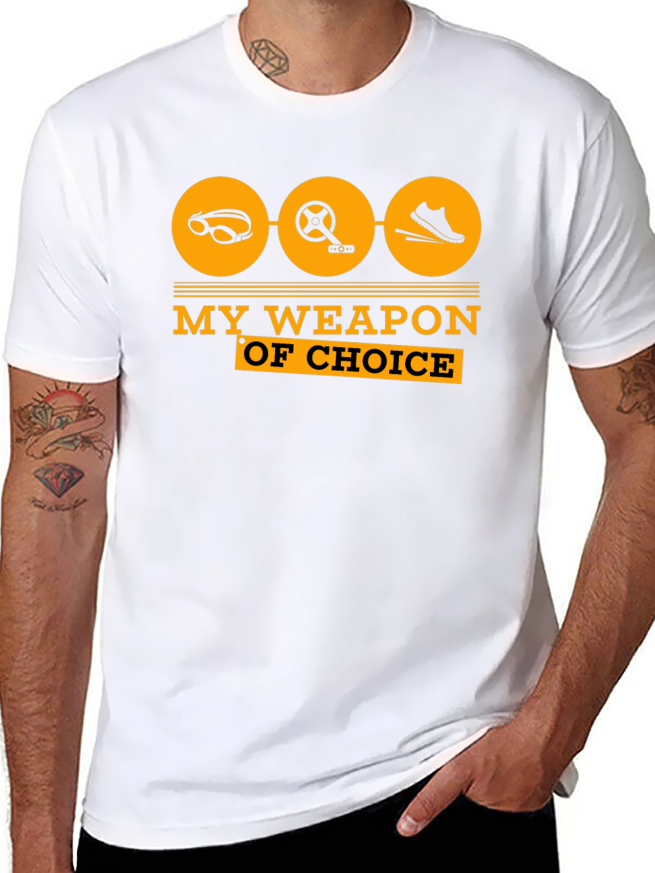 Triathlon T-Shirt: My Weapon of Choice - Black Tee