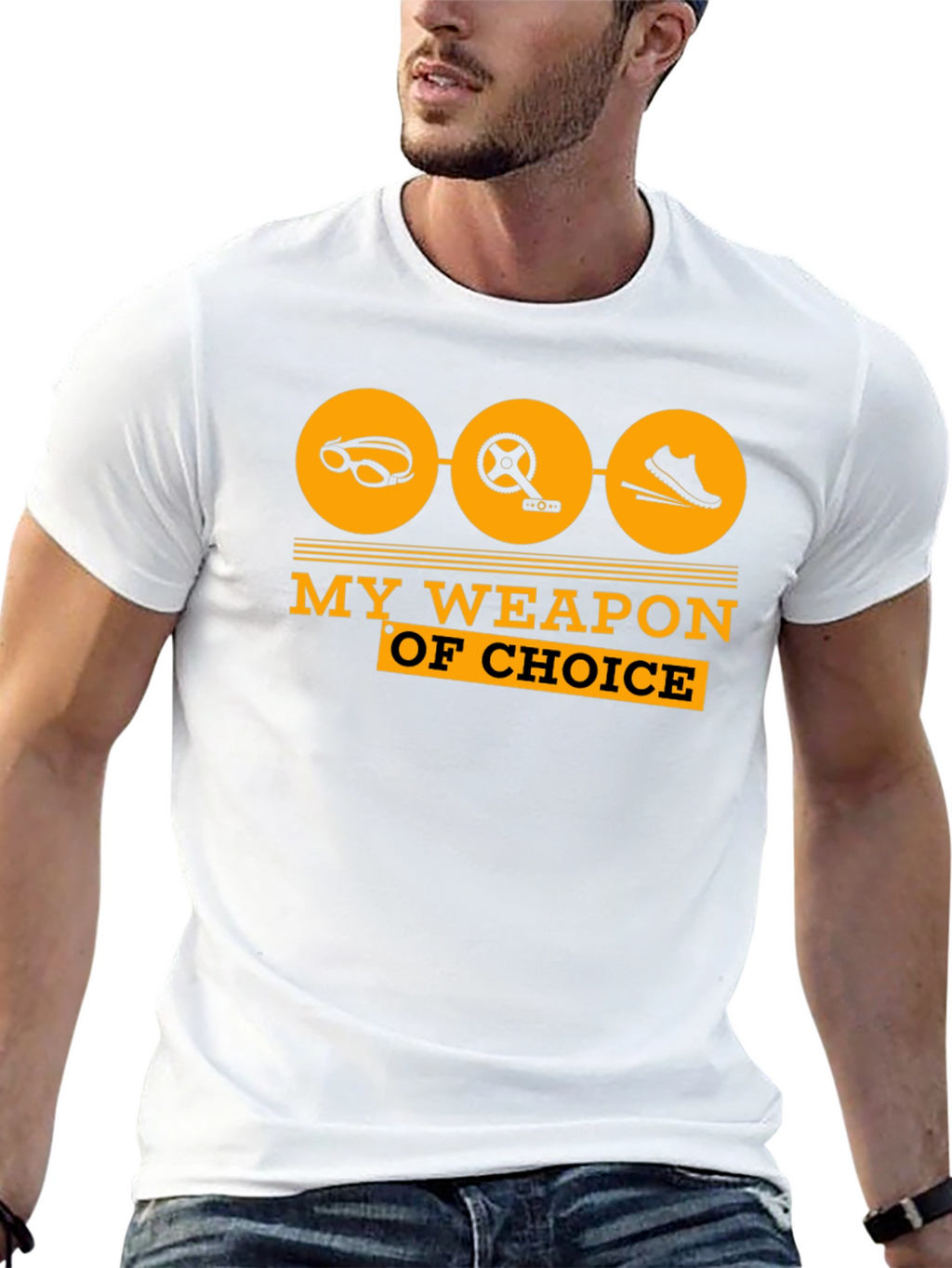 Triathlon T-Shirt: My Weapon of Choice - Black Tee