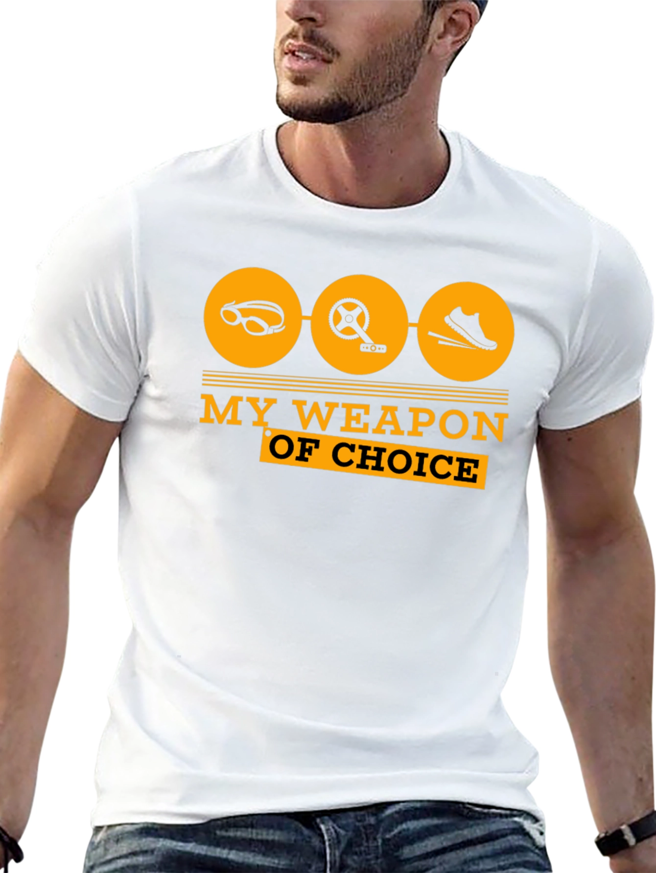 Triathlon T-Shirt: My Weapon of Choice - Black Tee