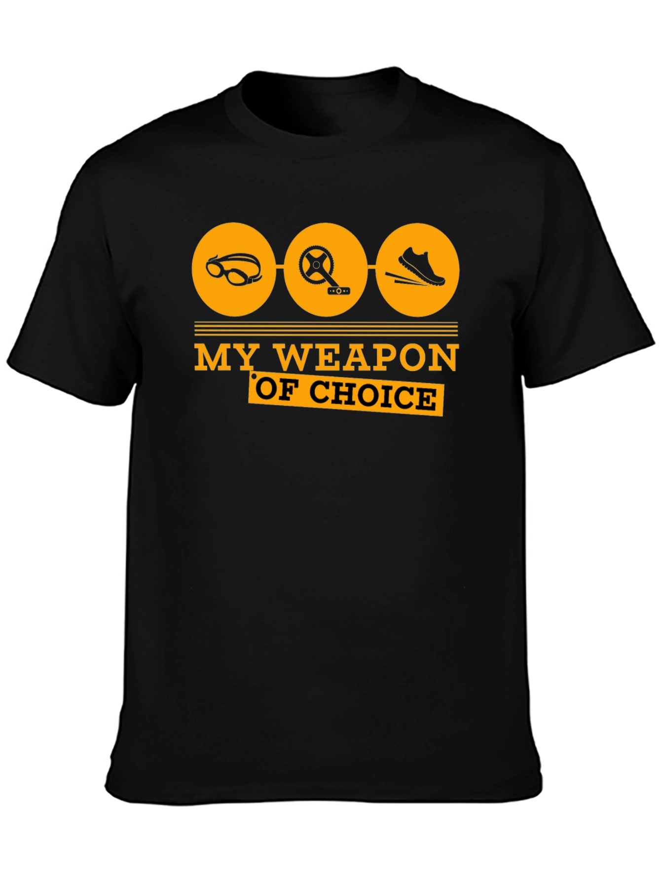 Triathlon T-Shirt: My Weapon of Choice - Black Tee