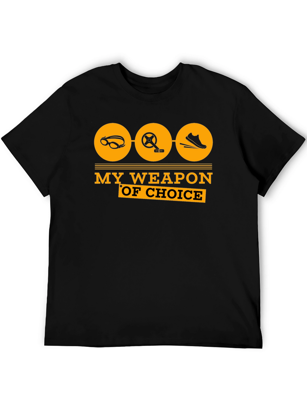 Triathlon T-Shirt: My Weapon of Choice - Black Tee