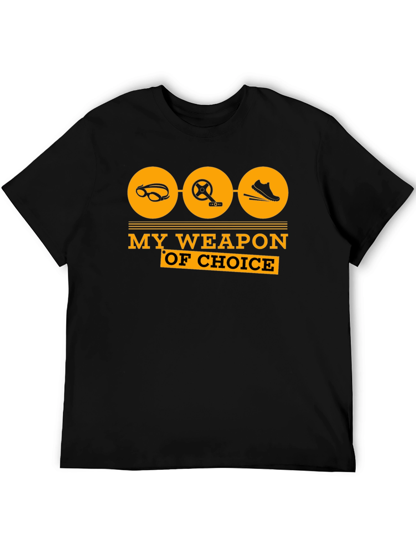 Triathlon T-Shirt: My Weapon of Choice - Black Tee
