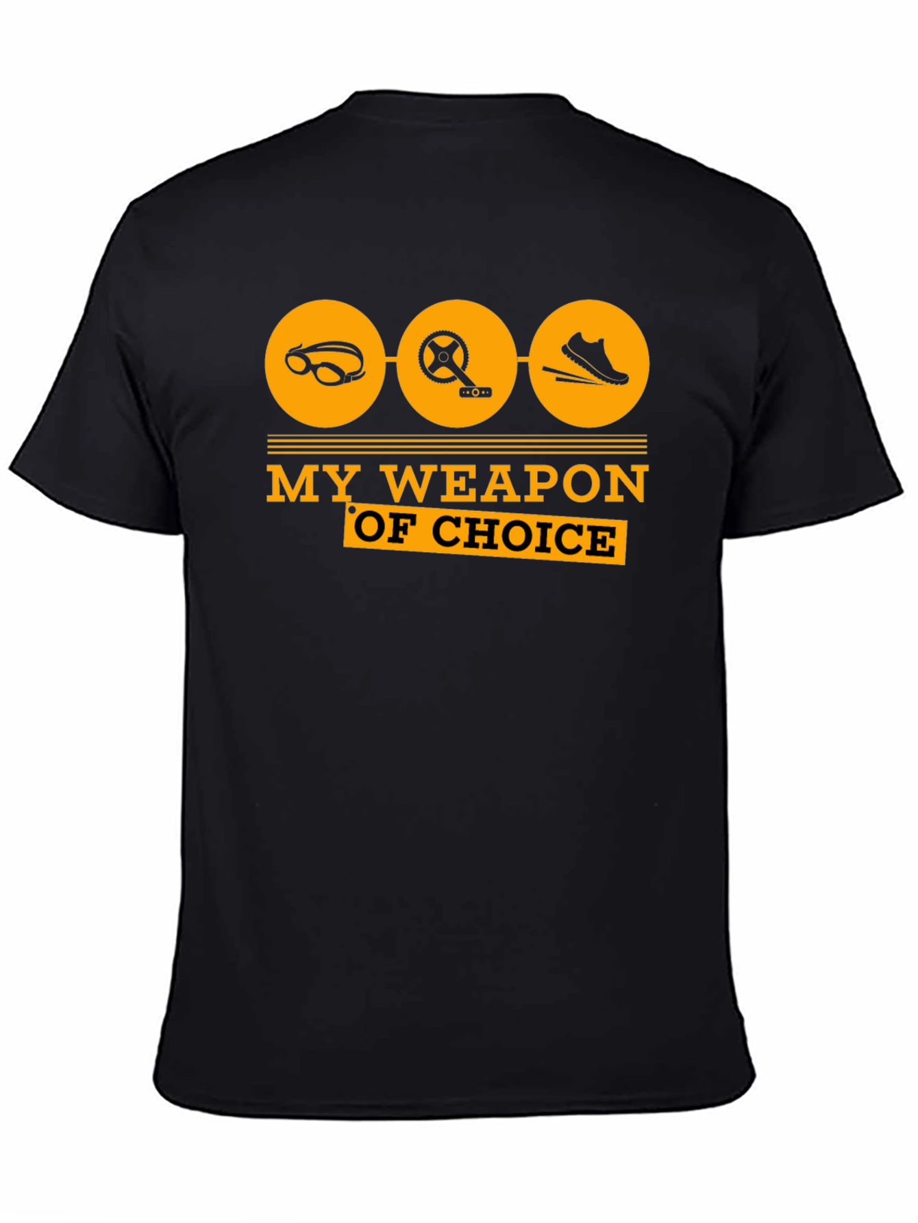 Triathlon T-Shirt: My Weapon of Choice - Black Tee