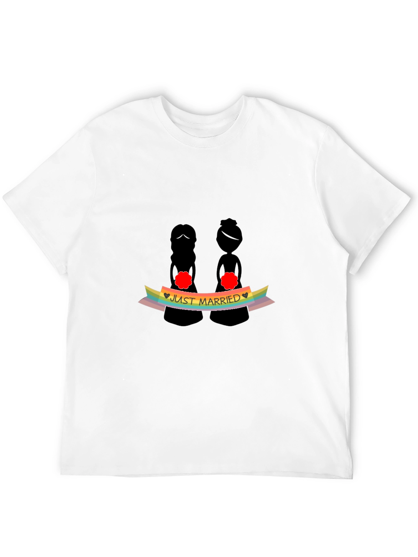 Just Married LGBTQ+ Pride T-Shirt