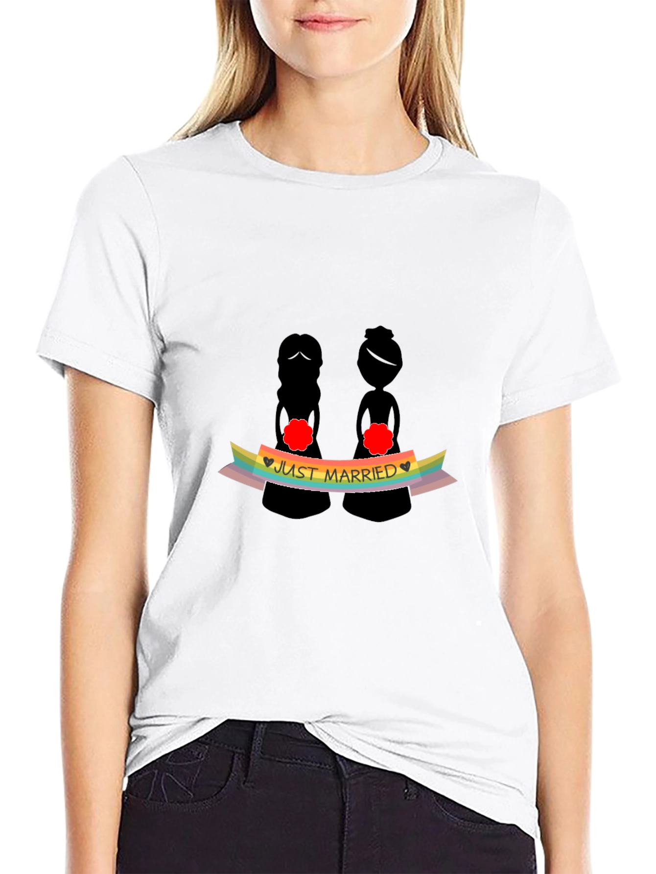 Just Married LGBTQ+ Pride T-Shirt