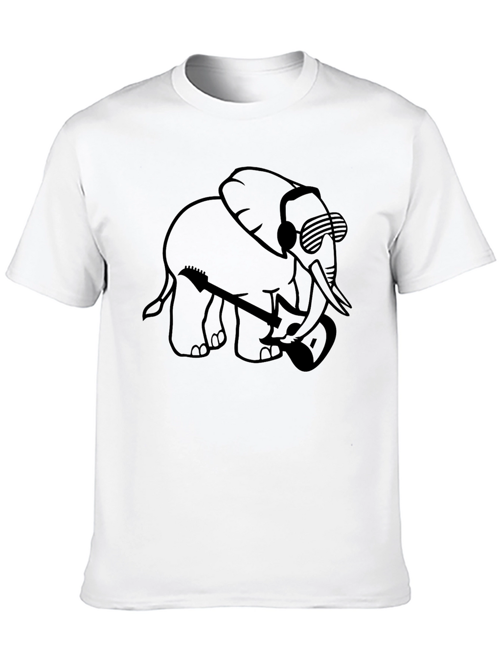Elephant DJ Black Graphic Tee