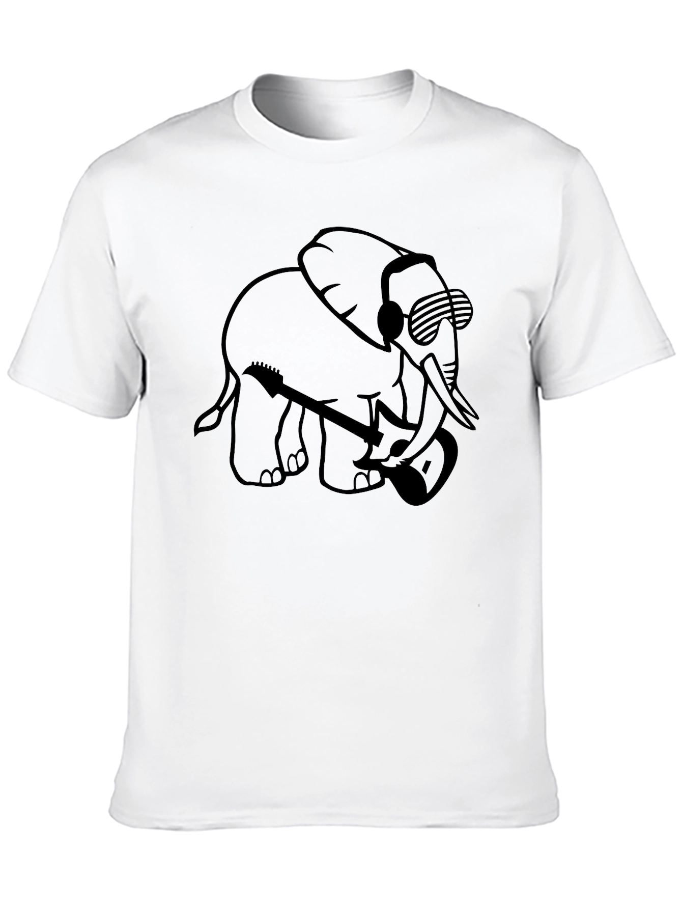 Elephant DJ Black Graphic Tee