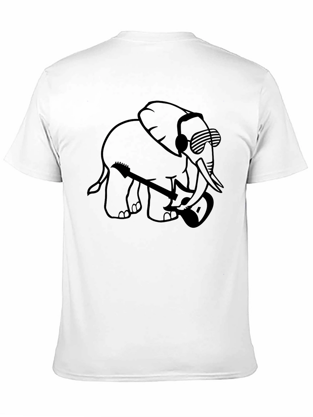 Elephant DJ Black Graphic Tee