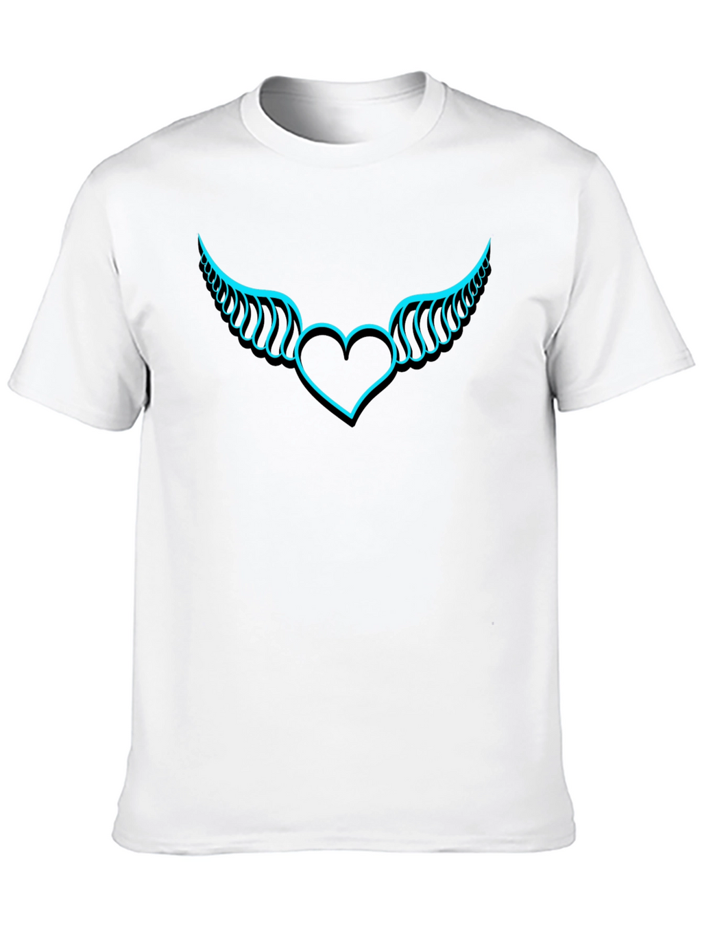 Winged Heart Graphic T-Shirt - Black