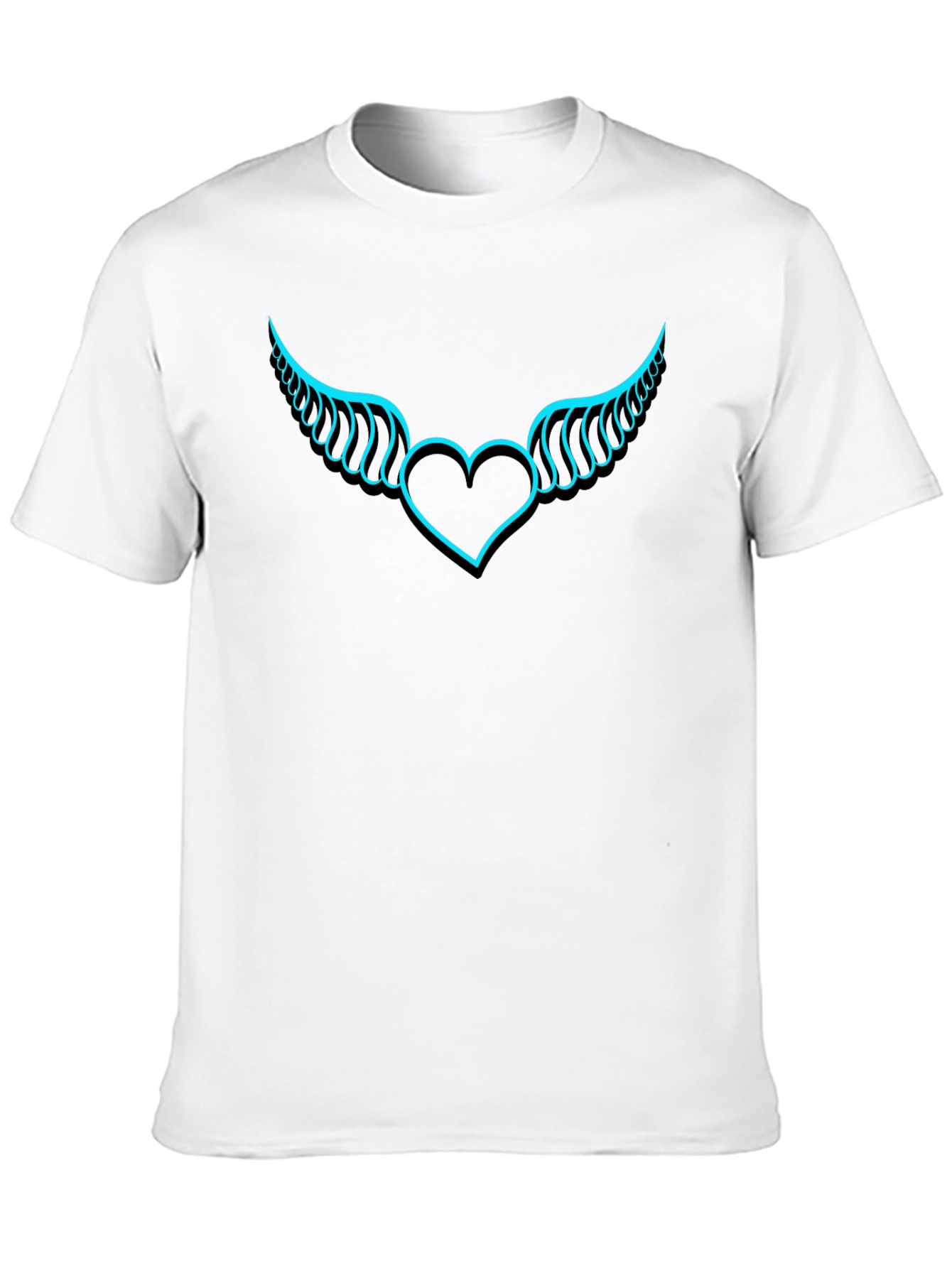 Winged Heart Graphic T-Shirt - Black