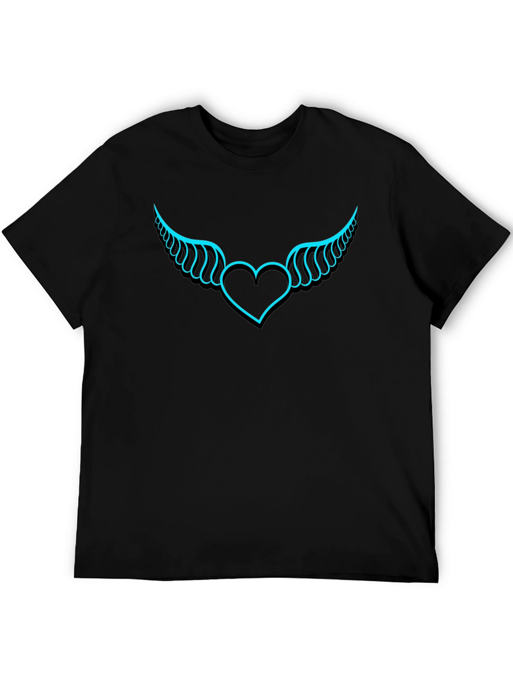 Winged Heart Graphic T-Shirt - Black