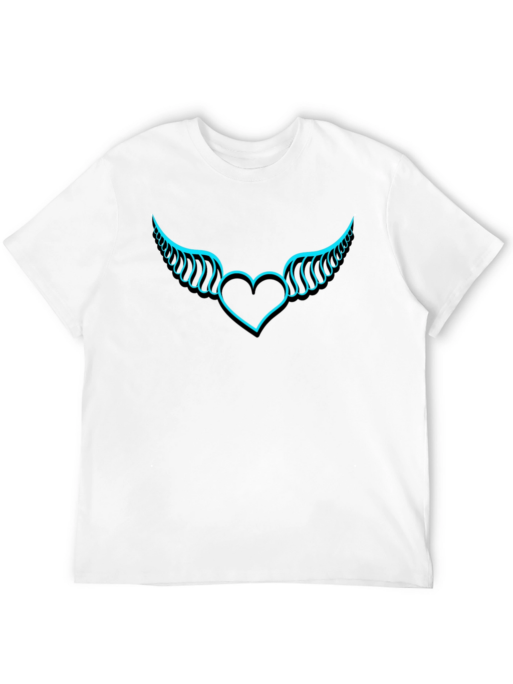 Winged Heart Graphic T-Shirt - Black