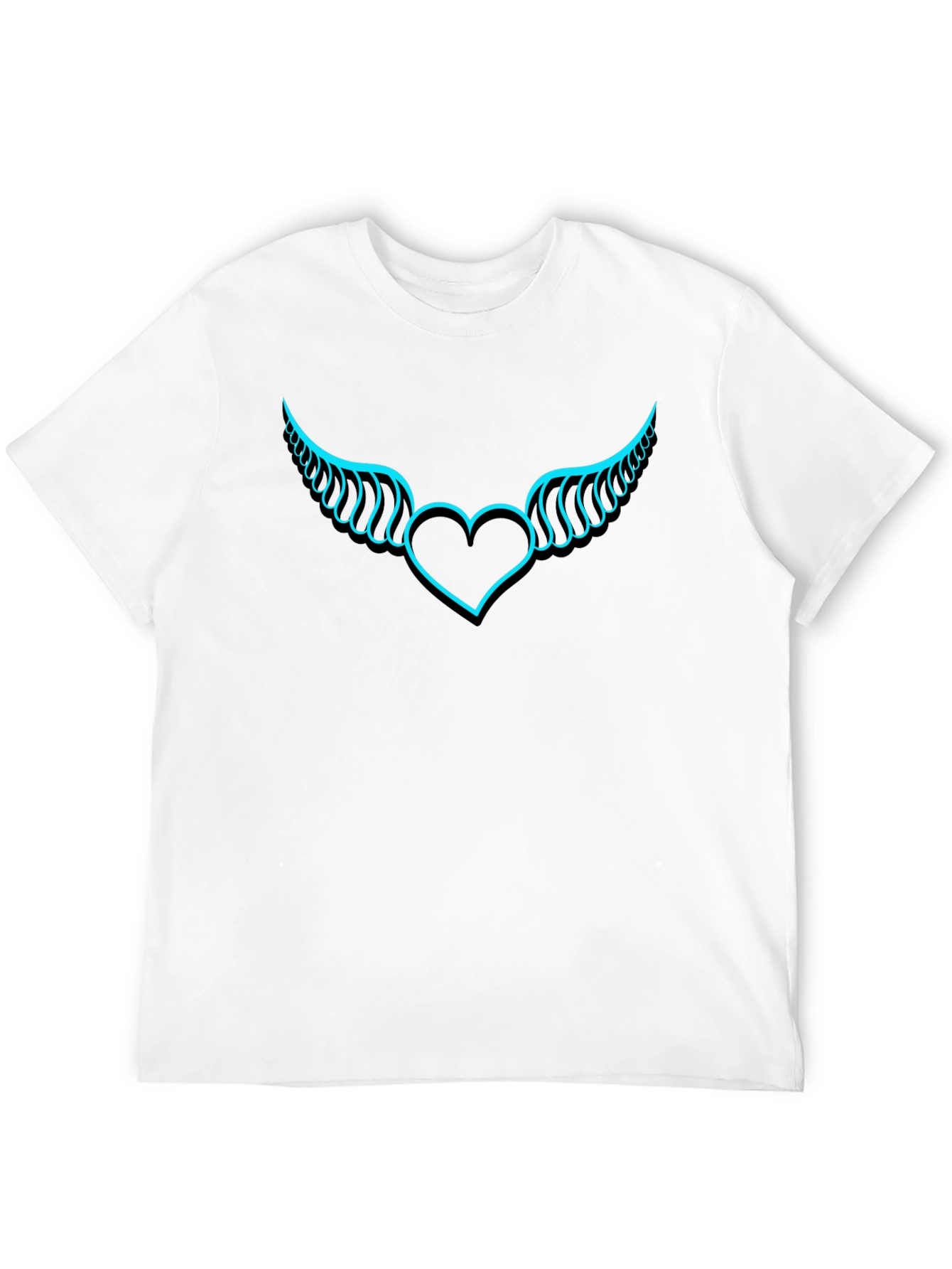 Winged Heart Graphic T-Shirt - Black