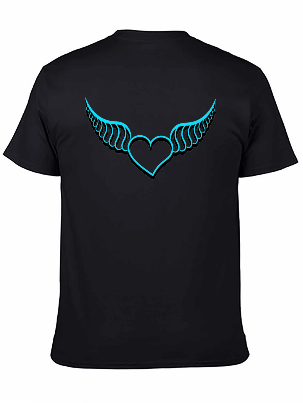 Winged Heart Graphic T-Shirt - Black
