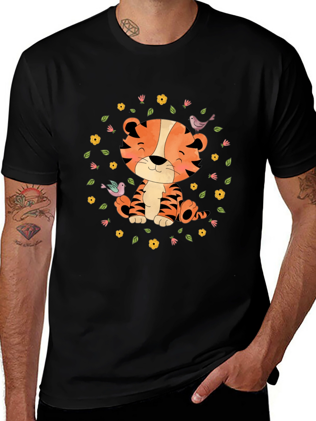 Cute Tiger T-Shirt: Cartoon Animal Graphic Tee