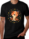 Cute Tiger T-Shirt: Cartoon Animal Graphic Tee