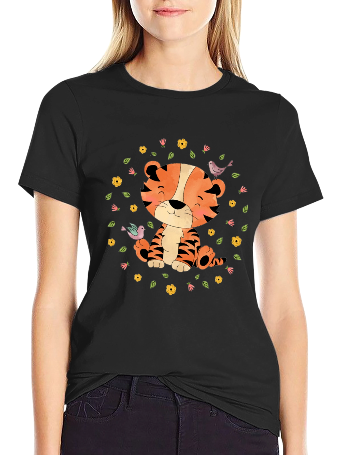 Cute Tiger T-Shirt: Cartoon Animal Graphic Tee