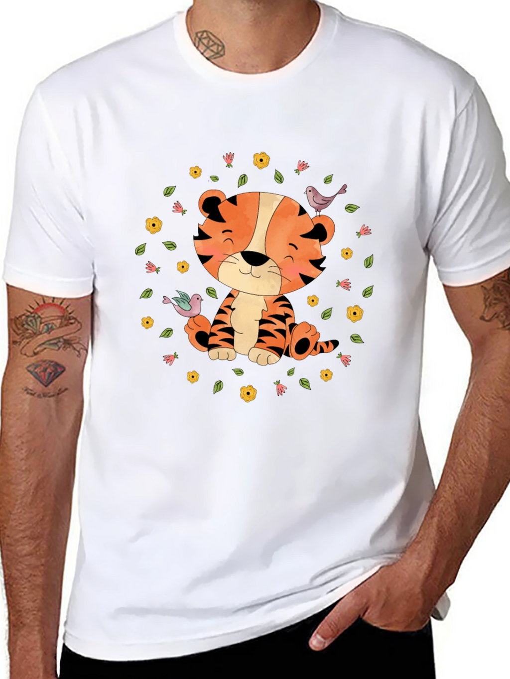 Cute Tiger T-Shirt: Cartoon Animal Graphic Tee