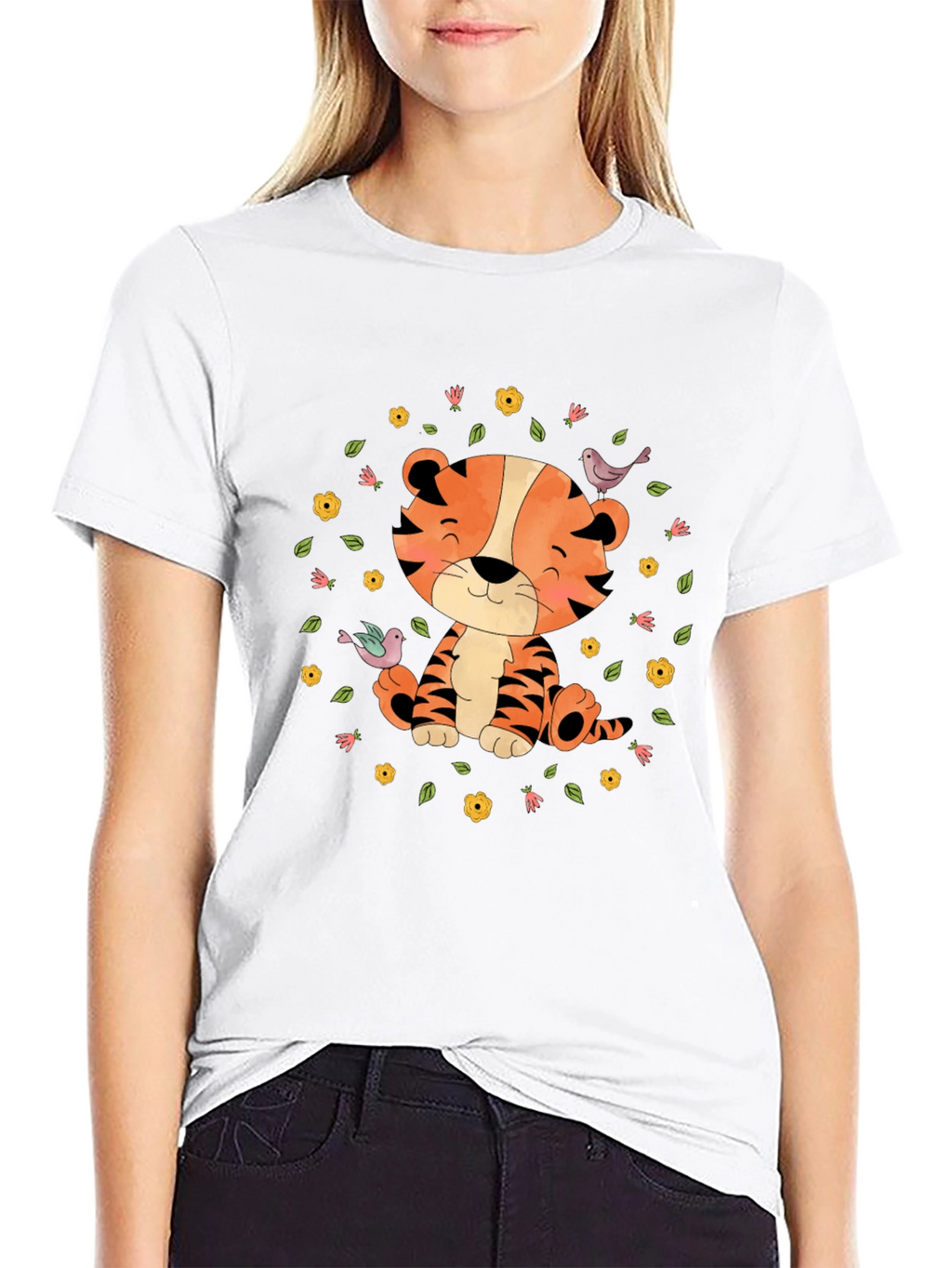 Cute Tiger T-Shirt: Cartoon Animal Graphic Tee