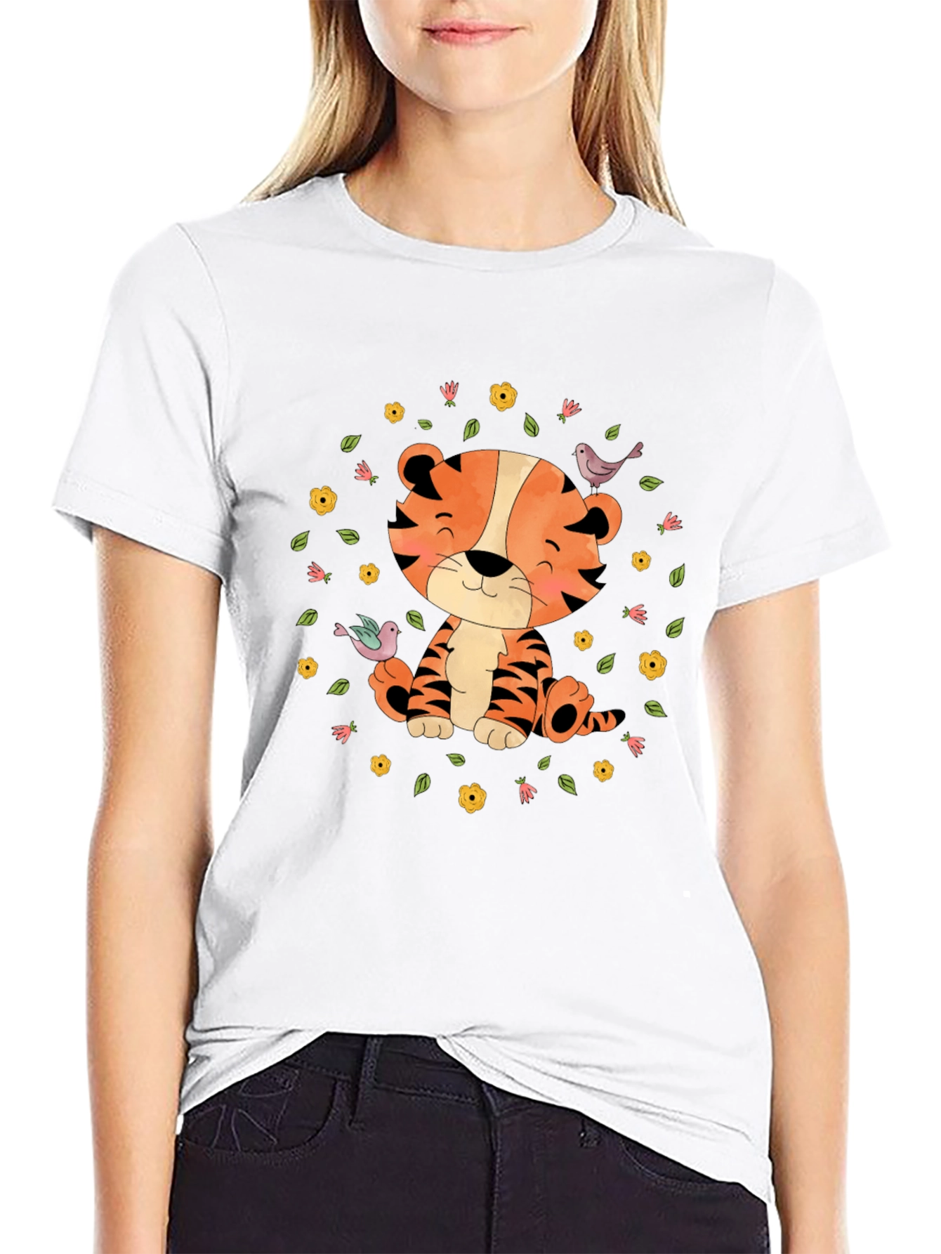 Cute Tiger T-Shirt: Cartoon Animal Graphic Tee