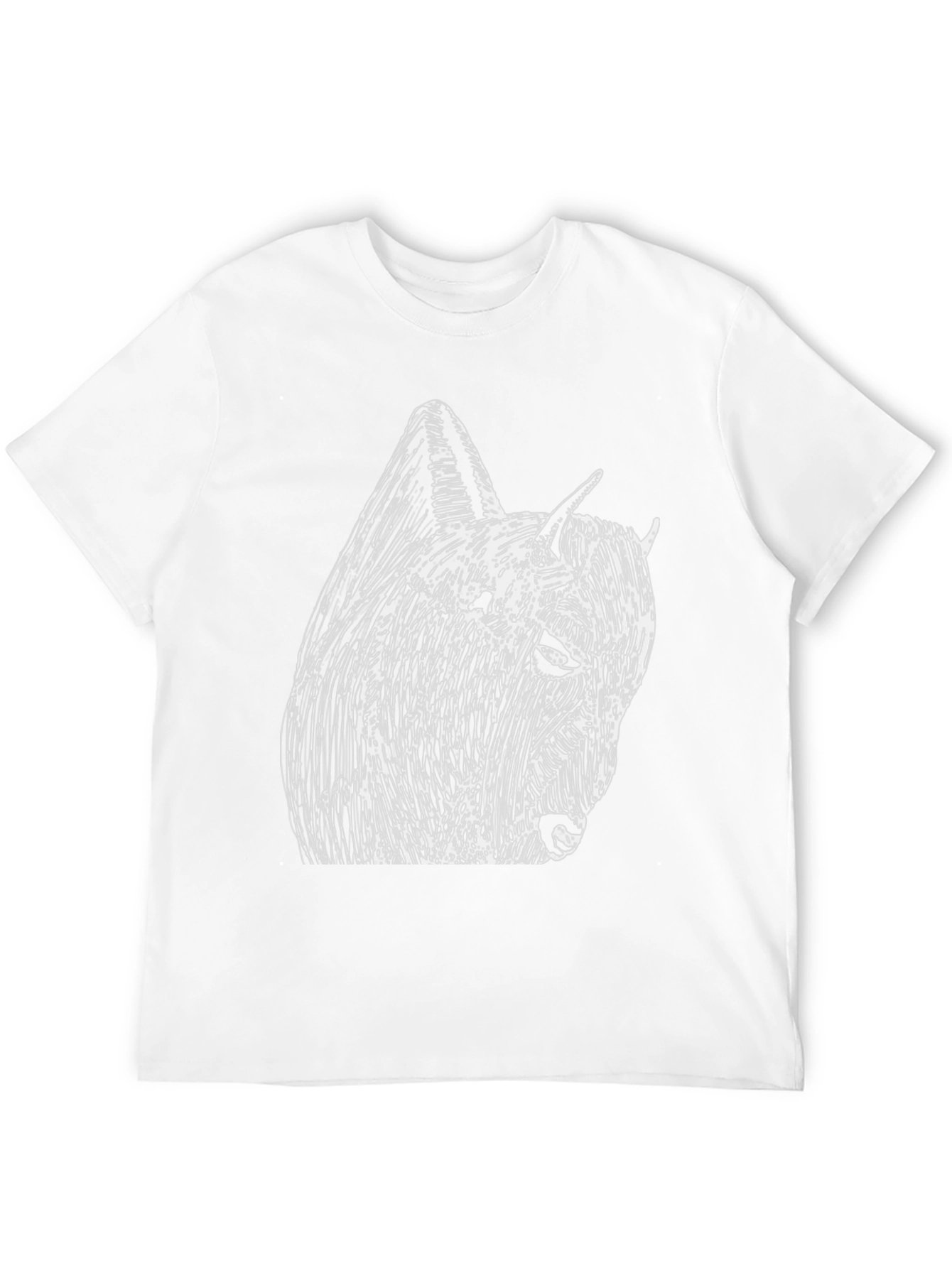 Black Tee with Abstract Bison Graphic