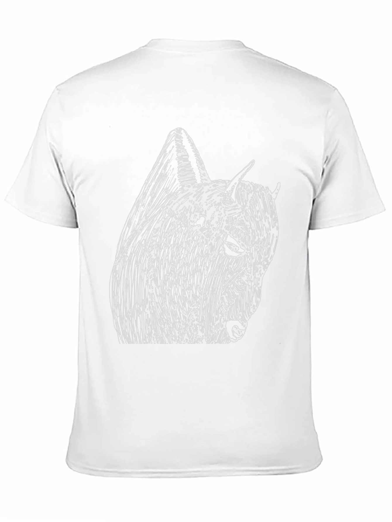 Black Tee with Abstract Bison Graphic