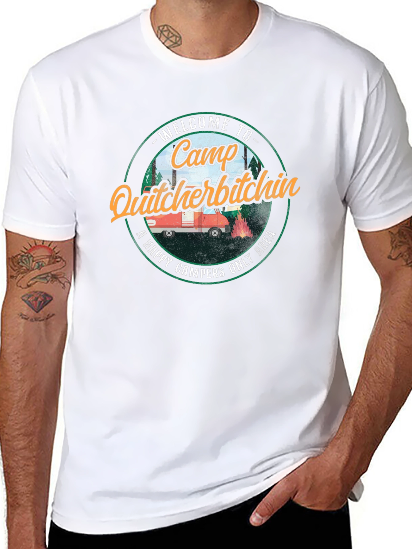 Camp Quitcherbitchin Graphic T-Shirt - Happy Camper Apparel