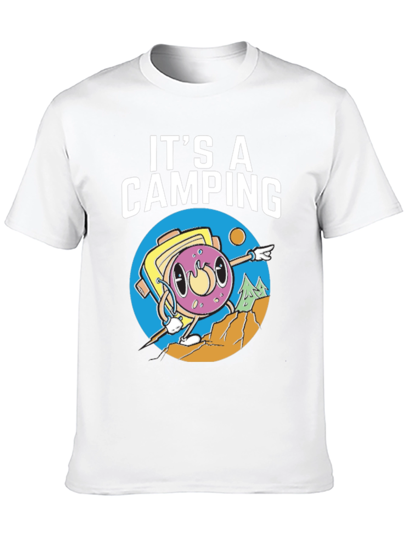 Camping Donut Graphic Tee - Adventurous Humor