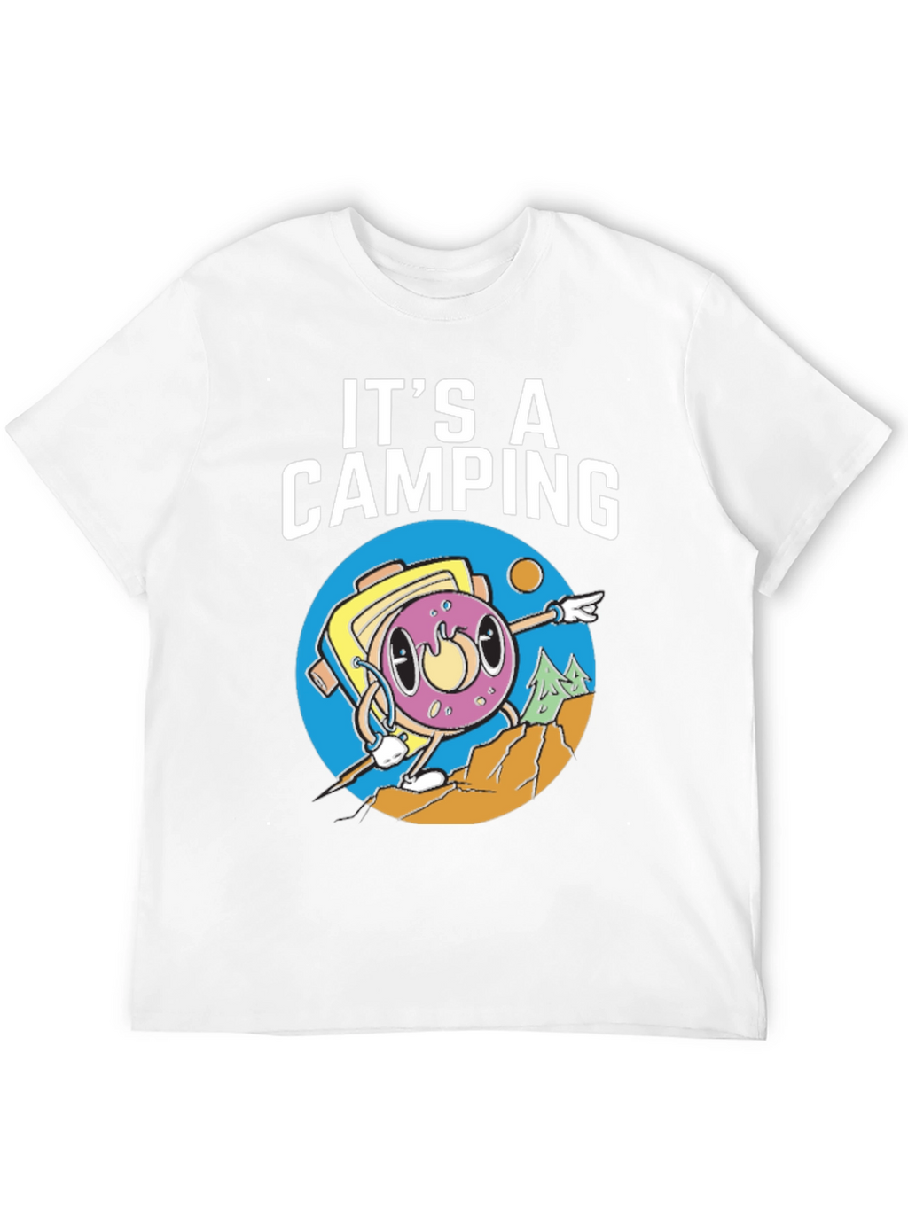 Camping Donut Graphic Tee - Adventurous Humor