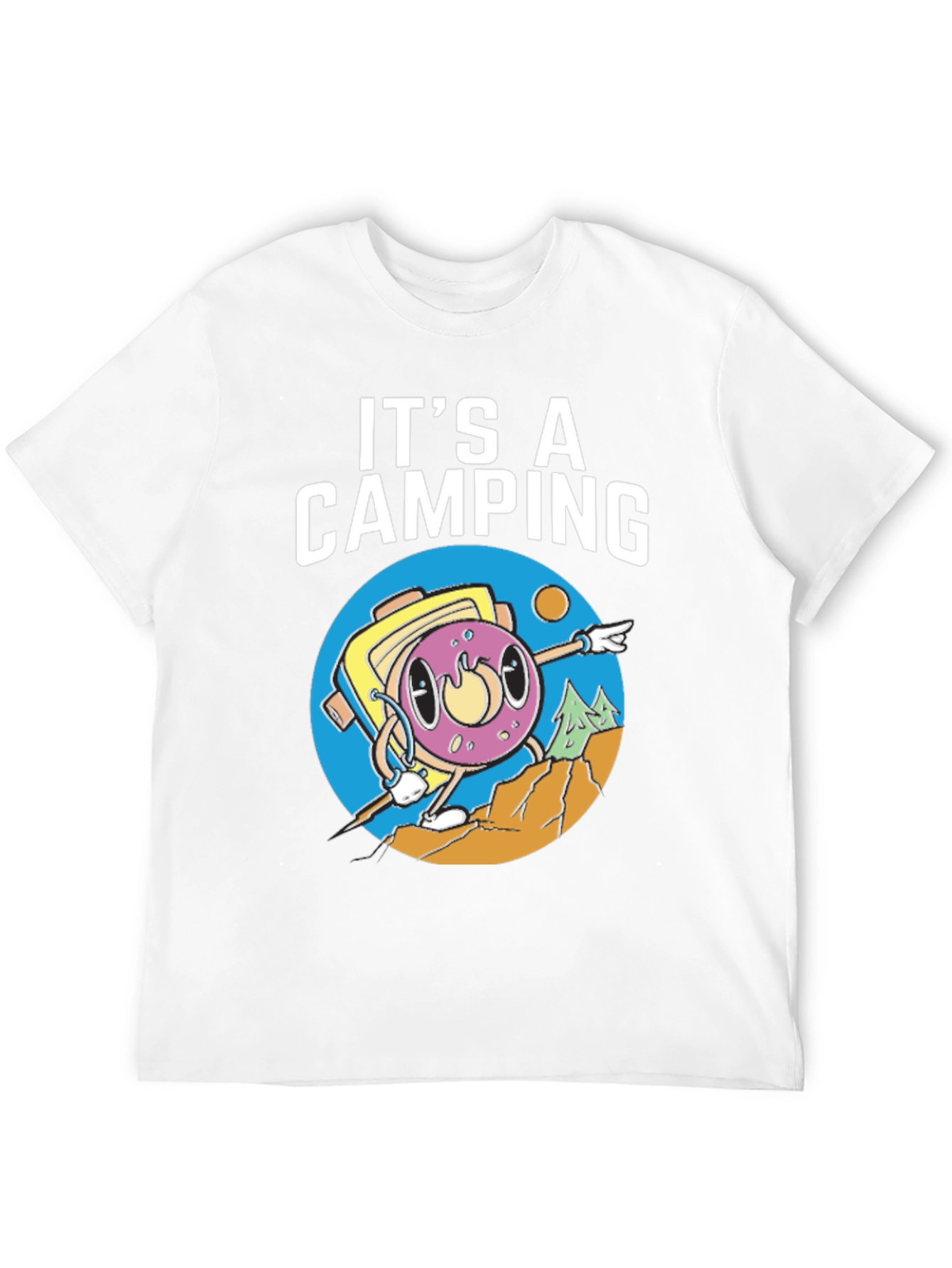 Camping Donut Graphic Tee - Adventurous Humor