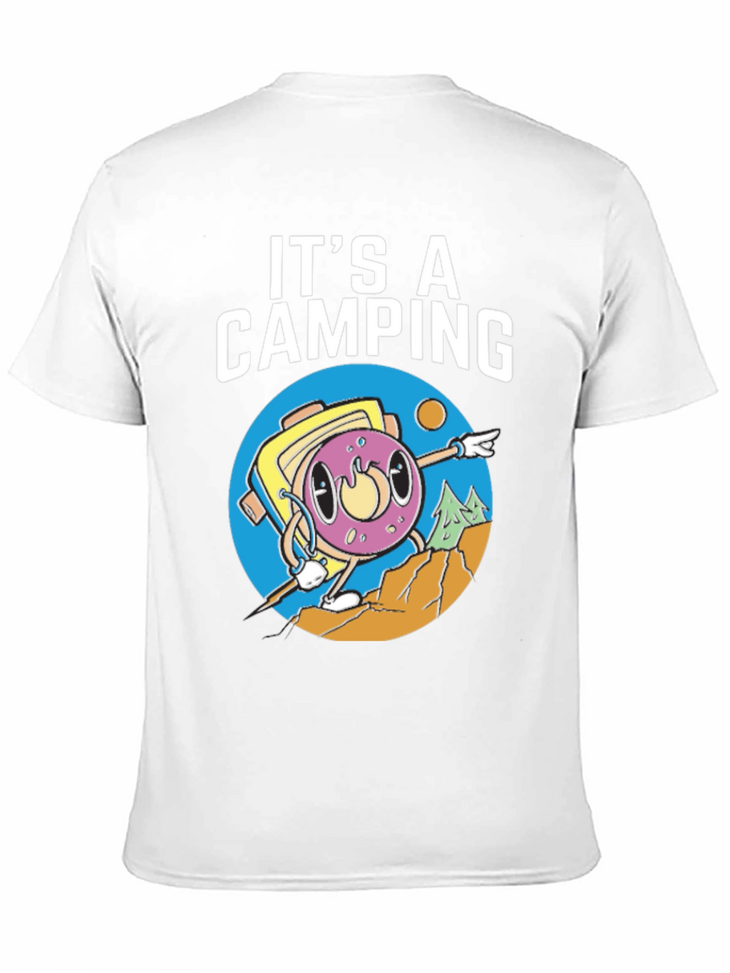 Camping Donut Graphic Tee - Adventurous Humor
