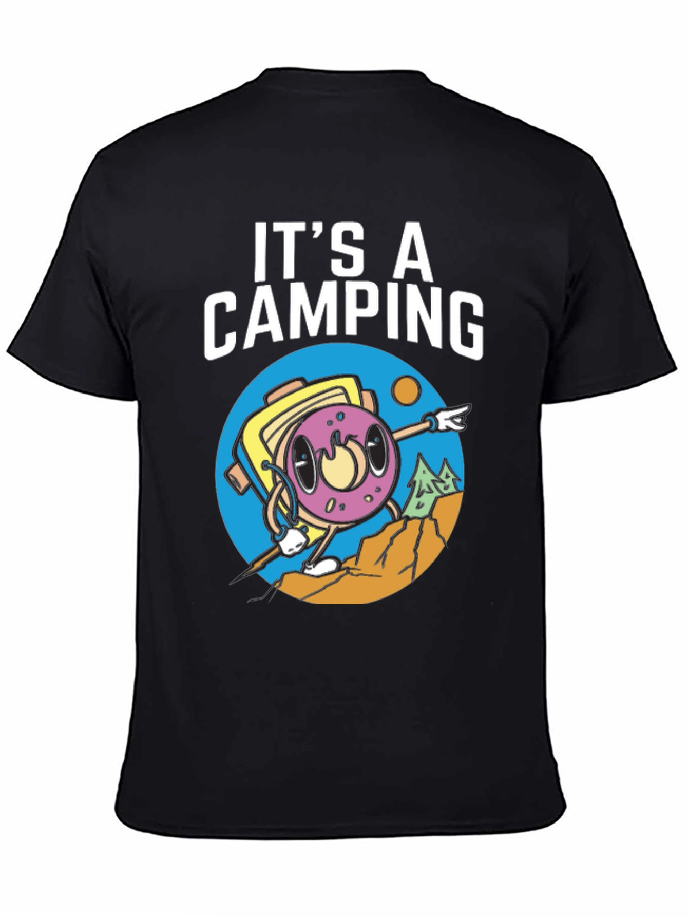 Camping Donut Graphic Tee - Adventurous Humor