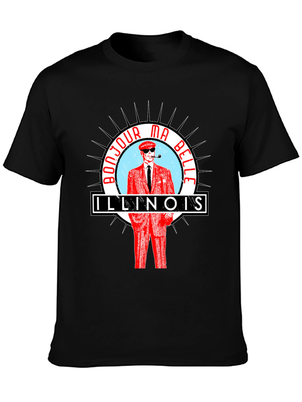 Bonjour Ma Belle Illinois Graphic T-Shirt