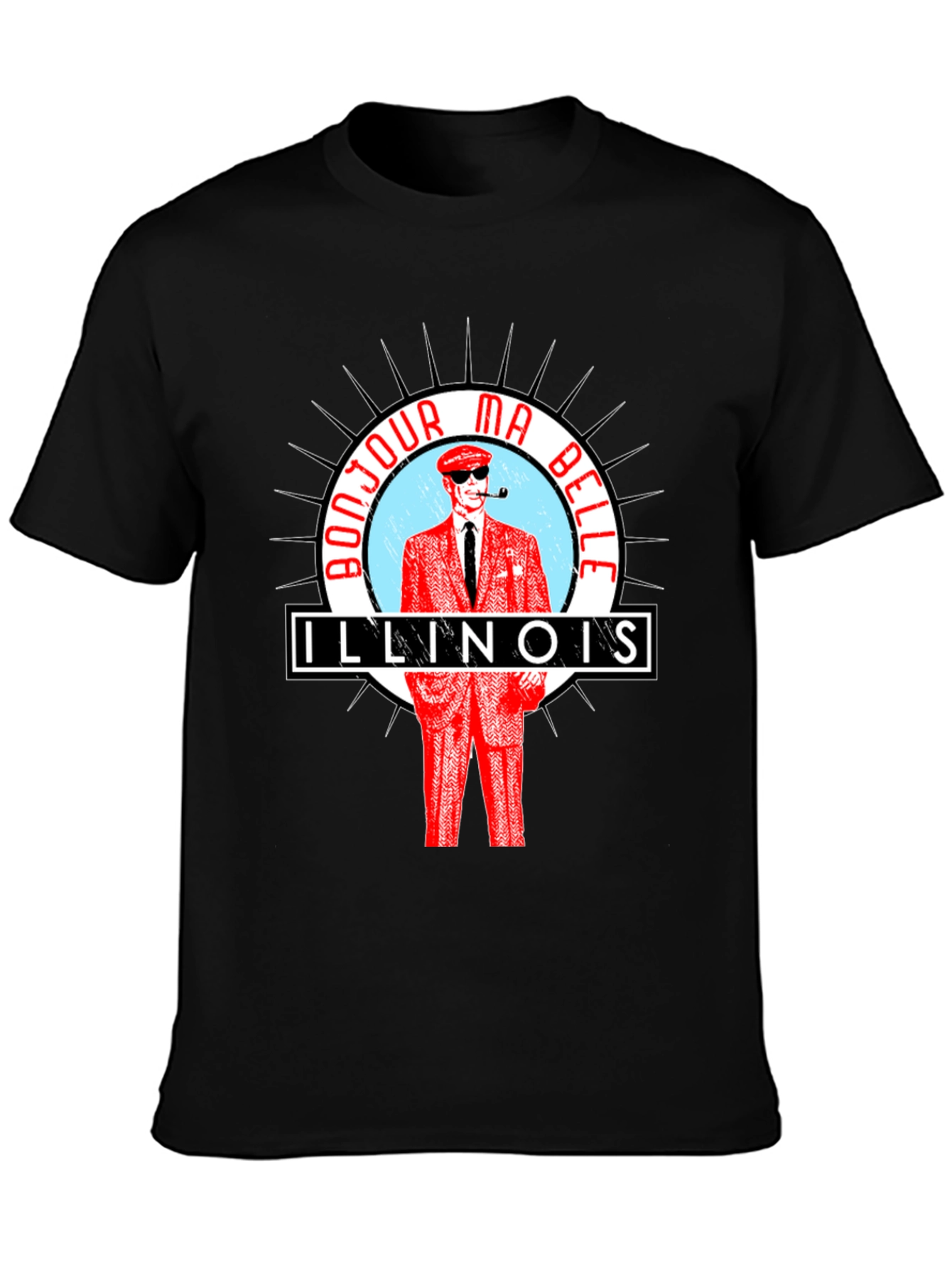 Bonjour Ma Belle Illinois Graphic T-Shirt